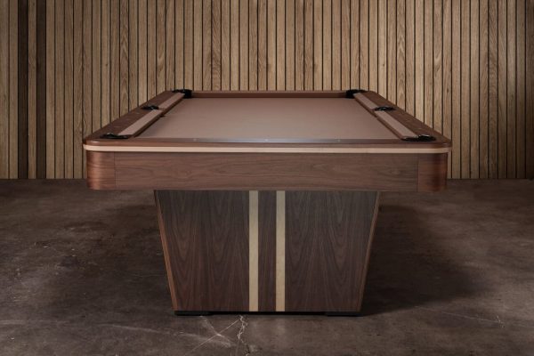 Derby_4_natural_Walnut_EndView Custom Monterey Pool Table