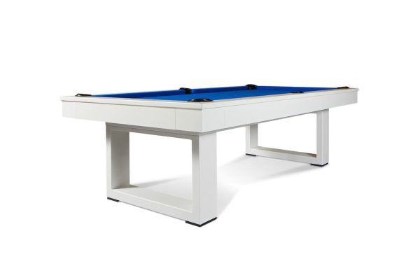 Majestic_white_lacquer_Angled Custom Campbell Pool Table
