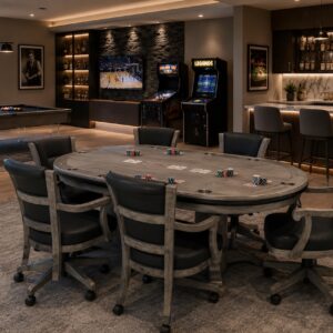 Legacy Billiards Elite Poker Table Legacy Elite Texas Hold'em Poker and Dining Table