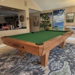 9' Diamond Professional Maple Brown Cherry 4.25" Pockets Simonis English Green