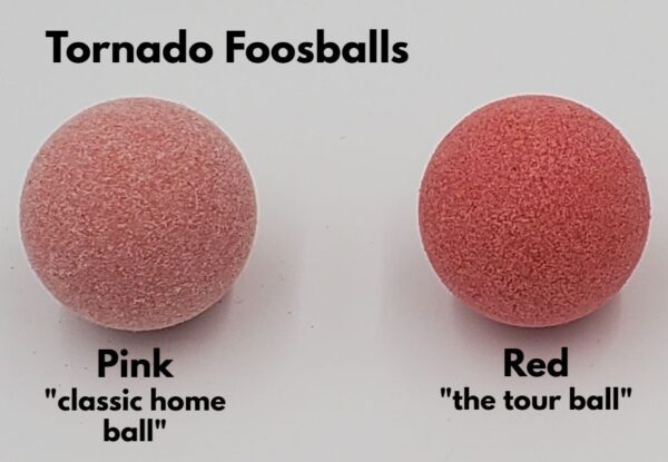 tornado-pink-and-red-foosballs-105 .T-3000 SILVER